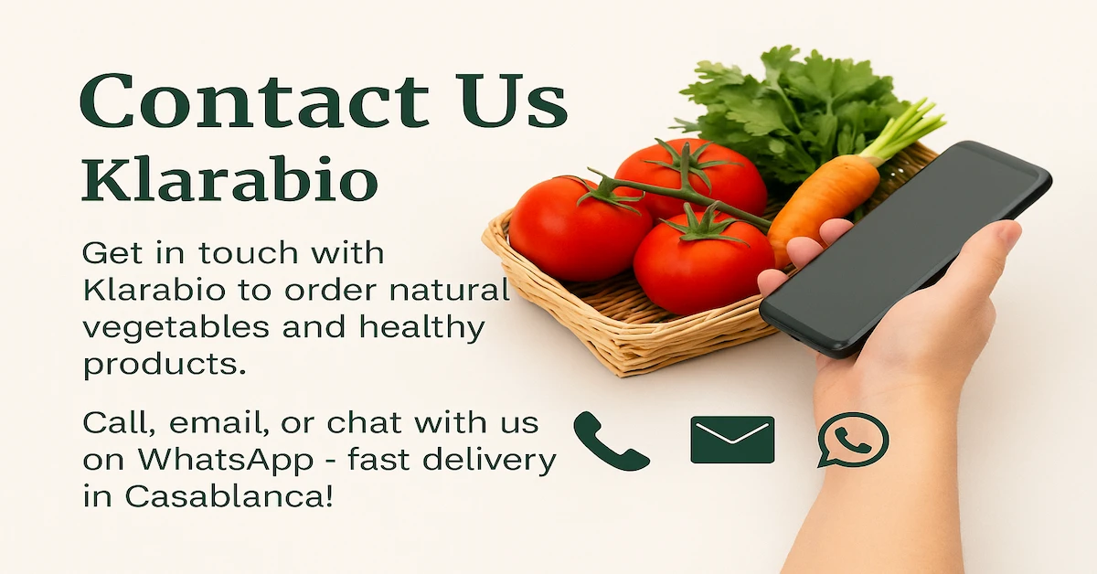 Contact Us Klarabio - Fresh Natural Products in Casablanca